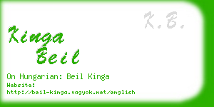 kinga beil business card